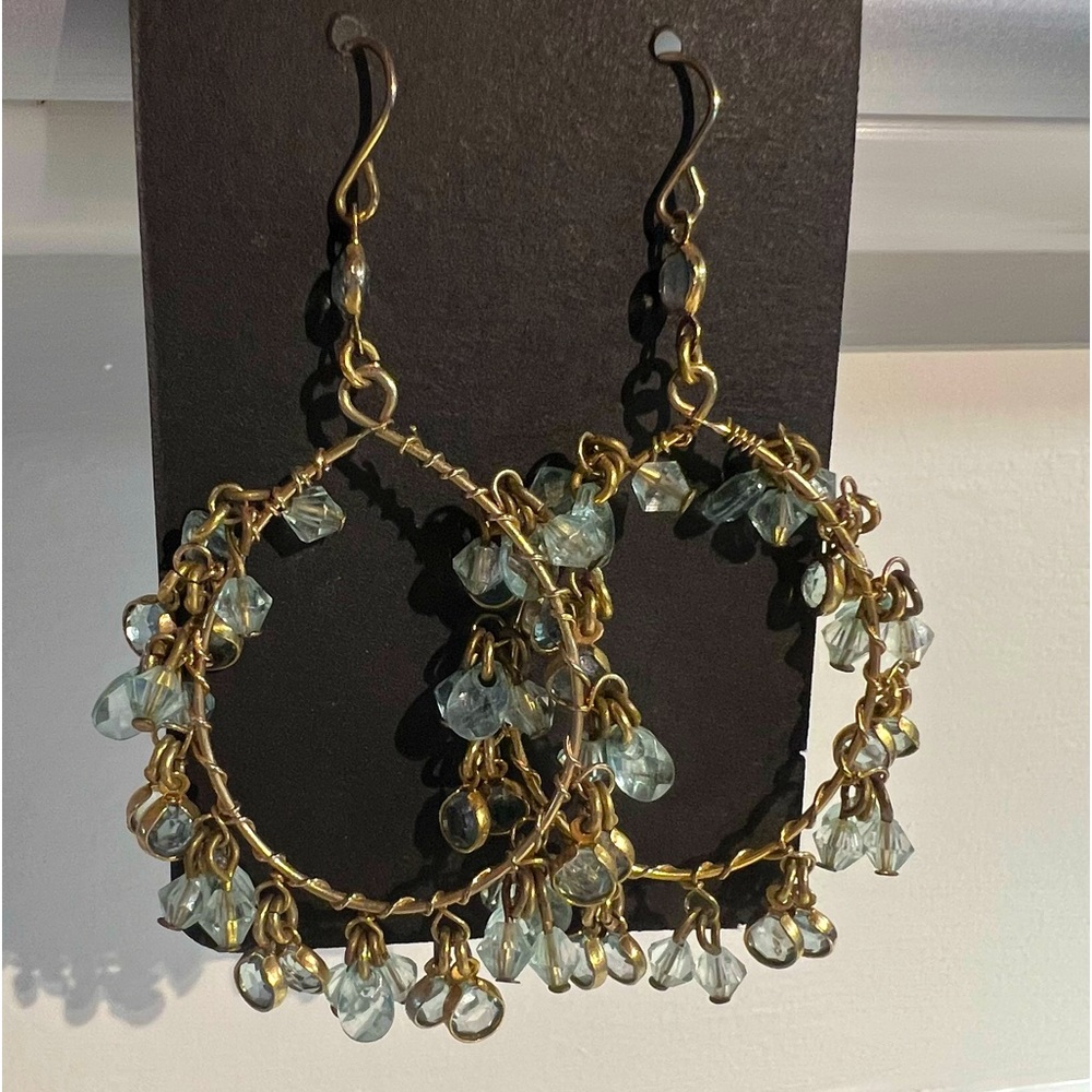 “Gold, Blue, and Bold” earrings
